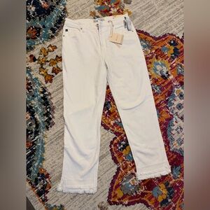 Maurices White Jeans with Frayed Hem NWT